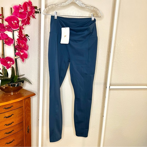 Fabletics Pants - NWT Fabletics Blue, Trinity High-Waisted Utility Legging, Large (short) size